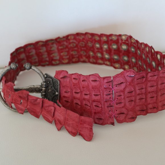 NEW JAZZ ALLIGATOR VERY UNIQUE GORGEOUS WIDE BELT L main image 4